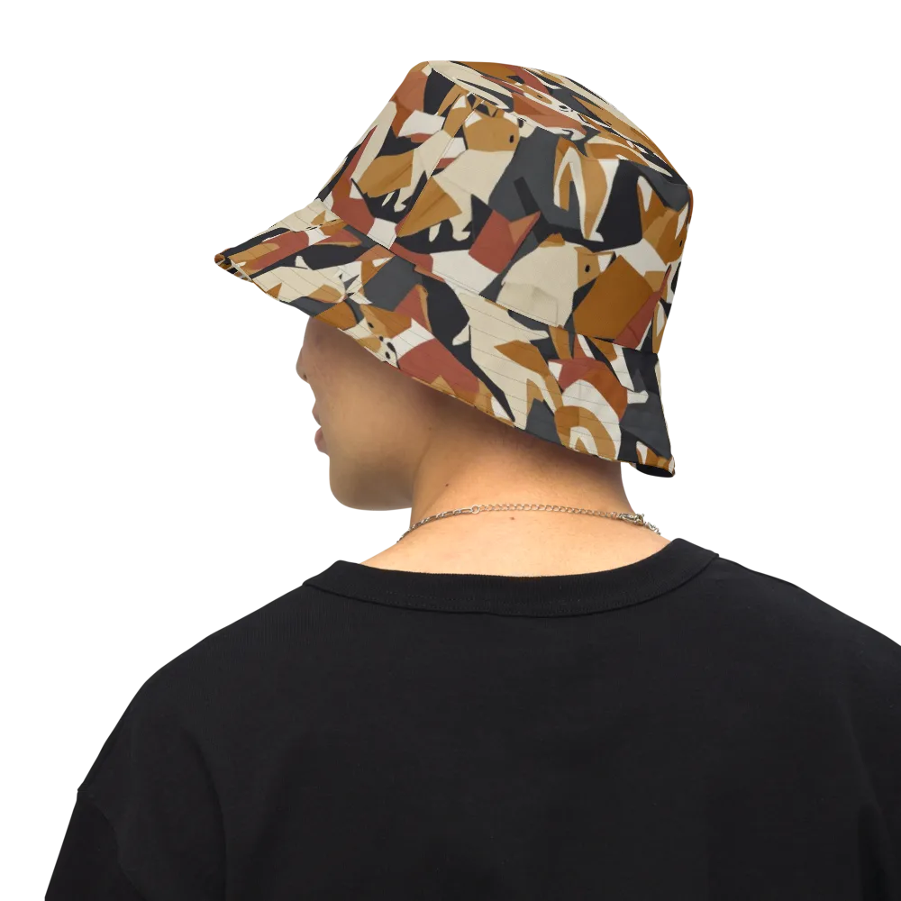 Rustic Paws on Reversible Bucket Hat — Back Inside