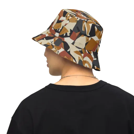 Rustic Paws on a Reversible Bucket Hat