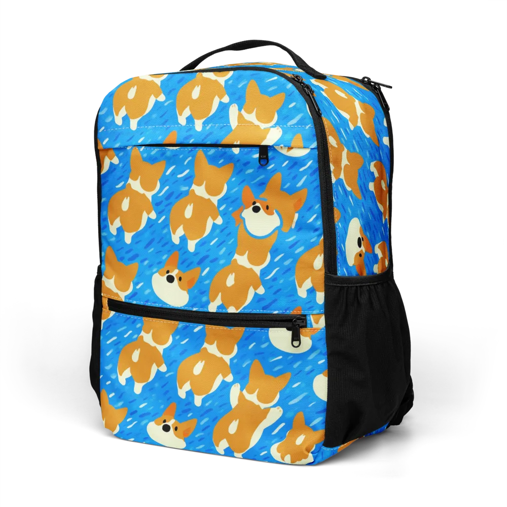 Blue Zoomies on Utility Backpack — Left Front