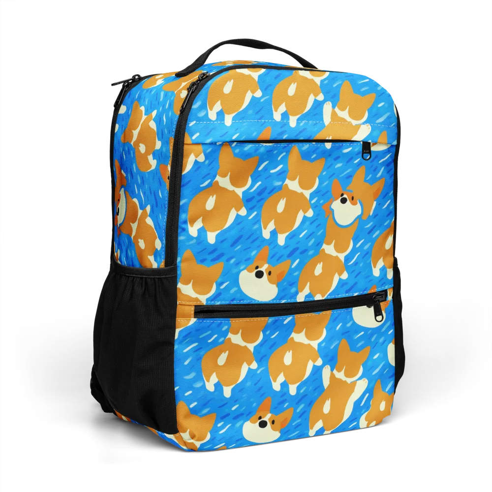 Blue Zoomies on Utility Backpack — Right Front