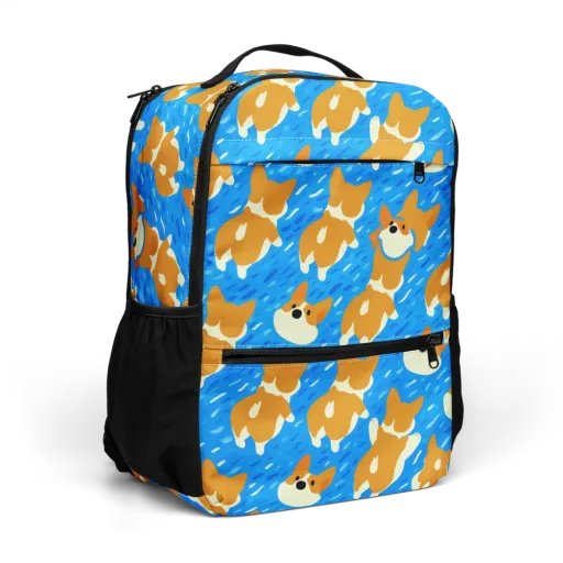 Blue Zoomies on a Utility Backpack