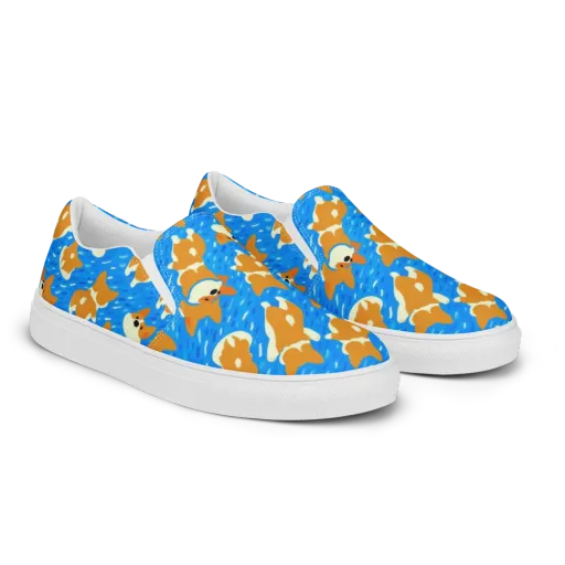 Blue Zoomies on a Men's Slip-On Canvas Shoes