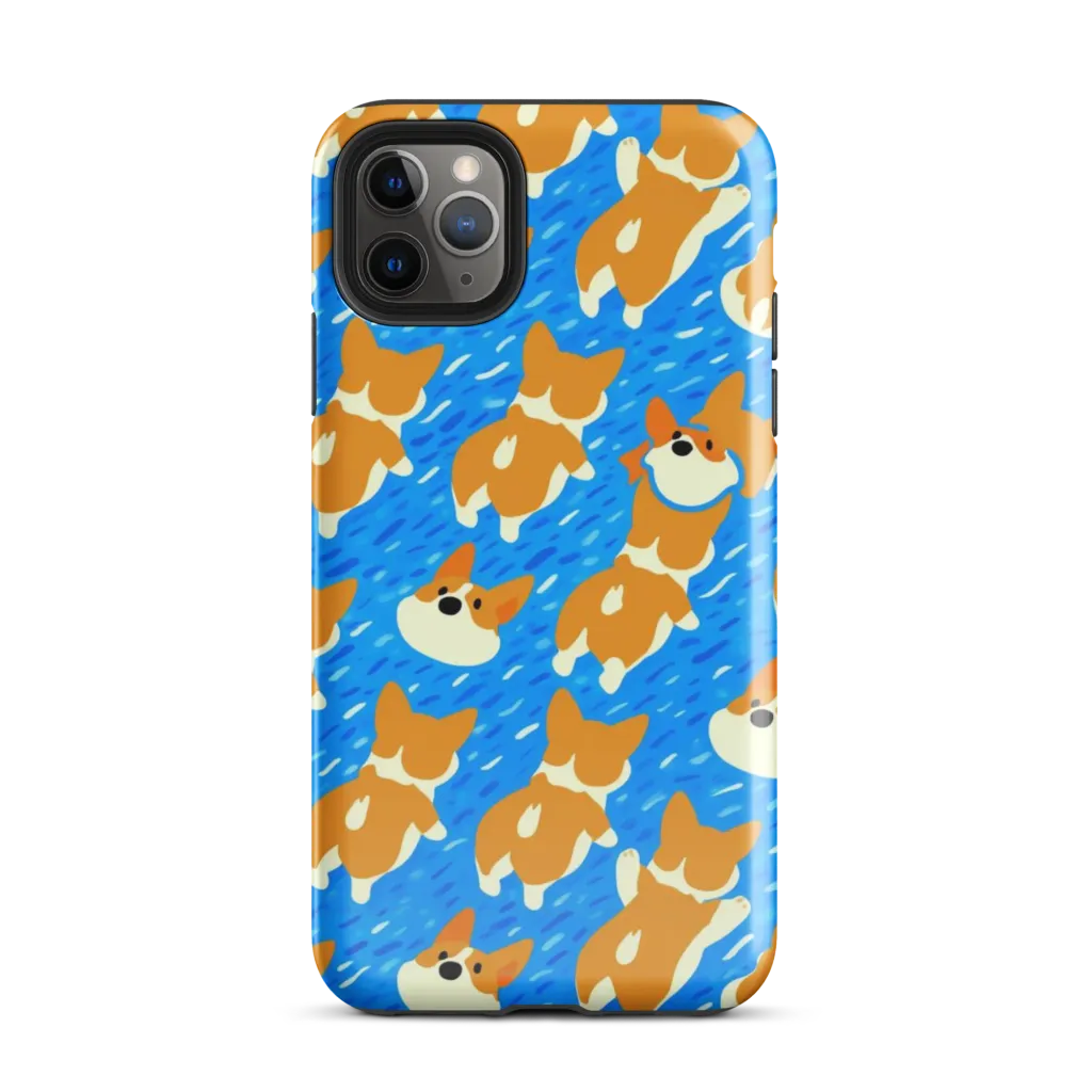 Blue Zoomies on Tough Case for iPhone® — Front