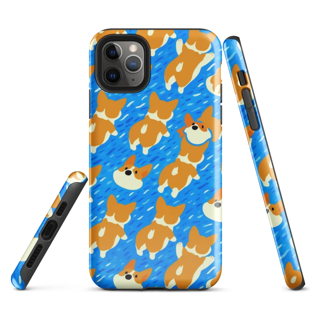 Blue Zoomies on Tough Case for iPhone® — Front