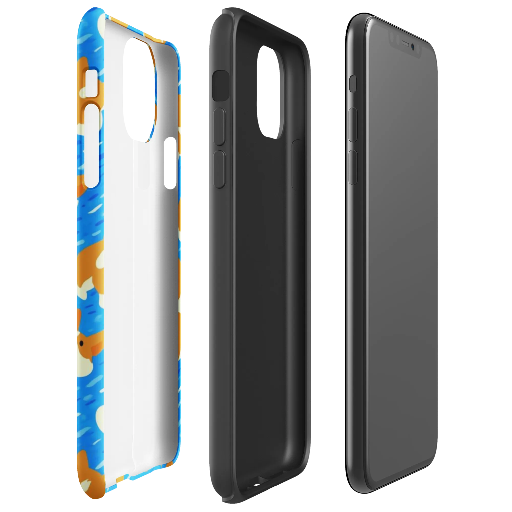 Blue Zoomies on Tough Case for iPhone® — Right