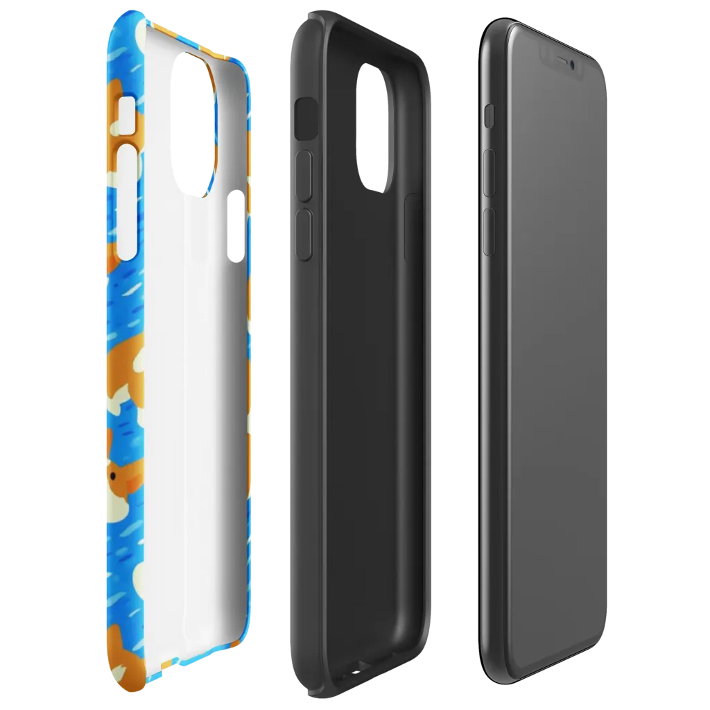 Blue Zoomies on Tough Case for iPhone® — Right