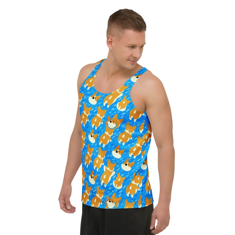 Blue Zoomies on Men's Tank Top — Left Front