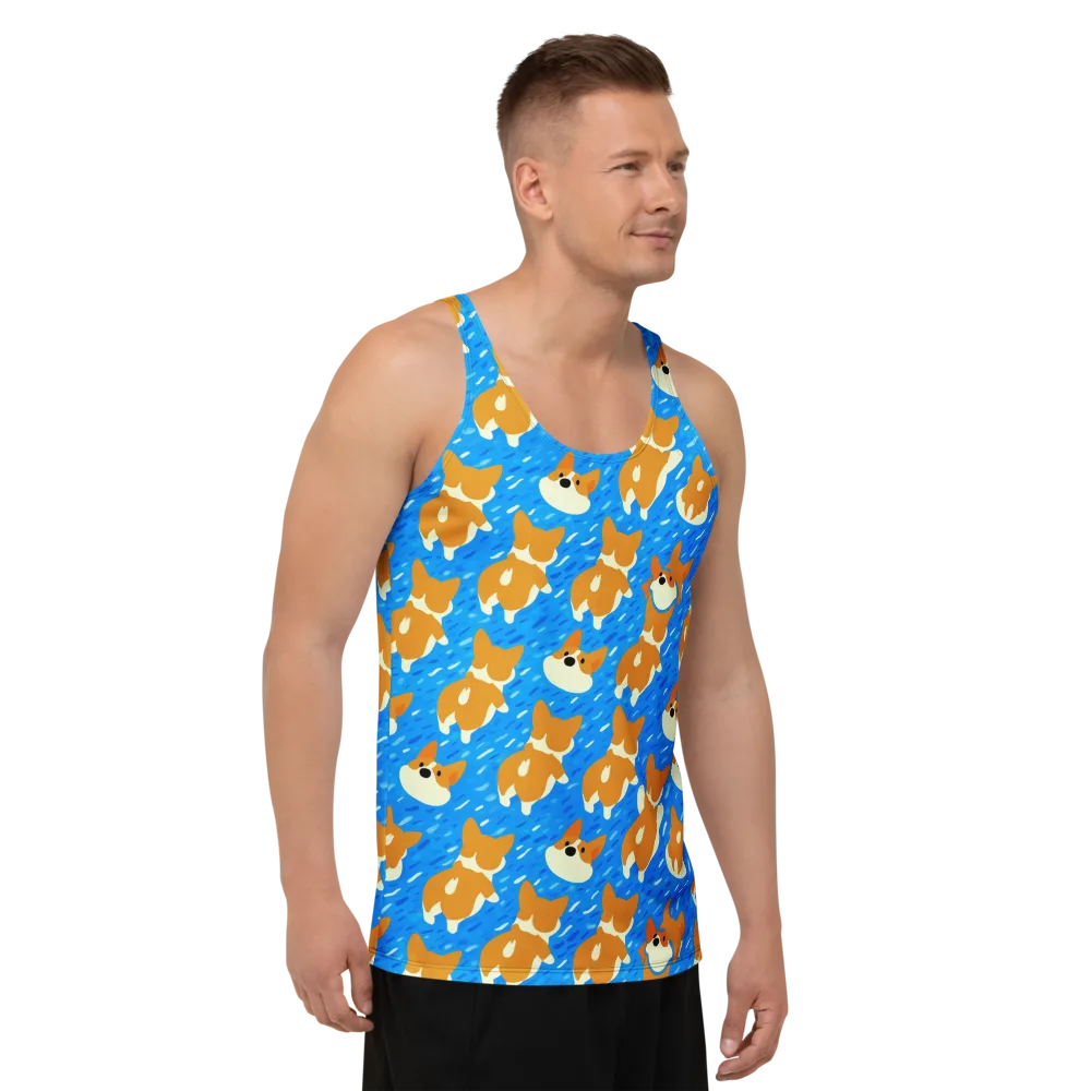 Blue Zoomies on Men's Tank Top — Right Front