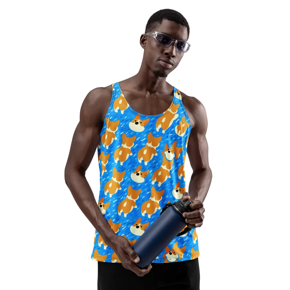 Blue Zoomies on Men's Tank Top — Front