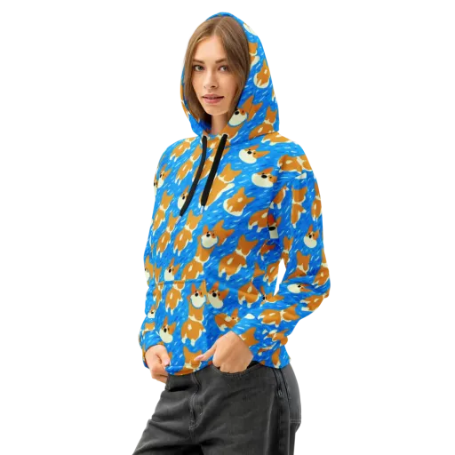 Blue Zoomies on a Cotton Hoodie