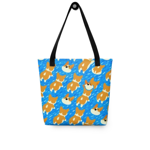 Blue Zoomies on a Tote Bag