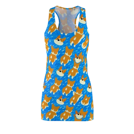 Blue Zoomies on a Racerback Dress
