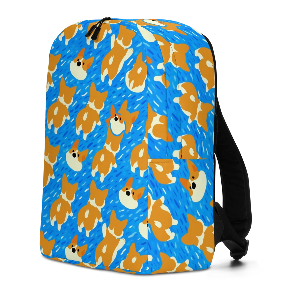 Blue Zoomies on Minimalist Backpack — Left