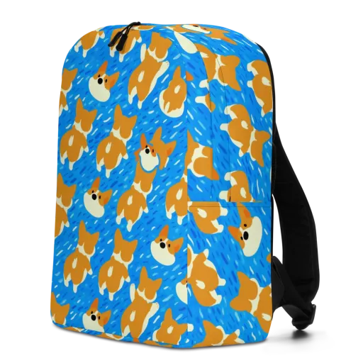 Blue Zoomies on a Minimalist Backpack