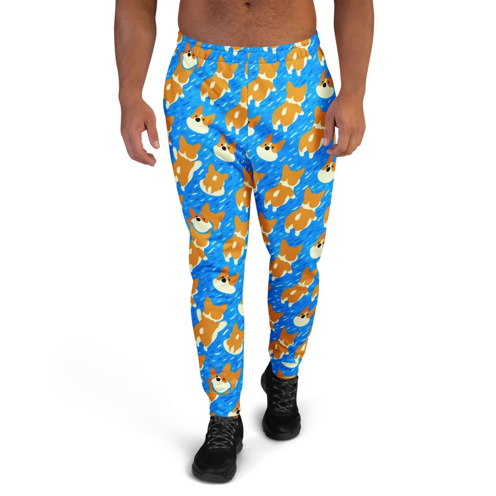 Blue Zoomies on Men's Joggers — Front