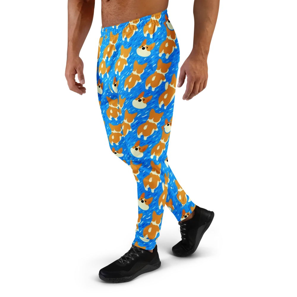 Blue Zoomies on Men's Joggers — Left