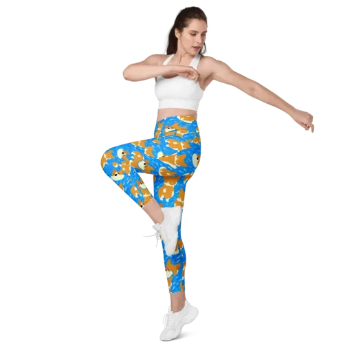 Blue Zoomies on a Leggings with Pockets