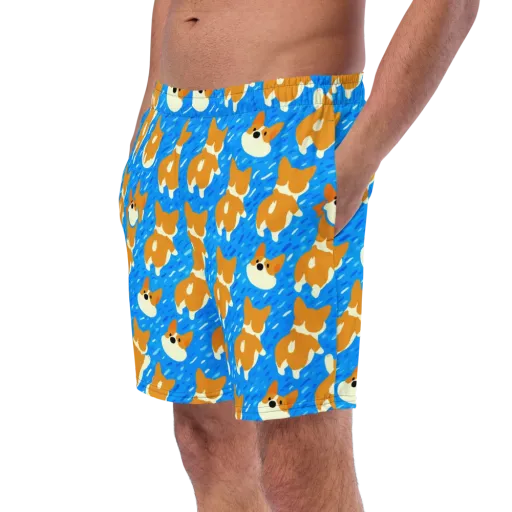 Blue Zoomies on a Swim Trunks