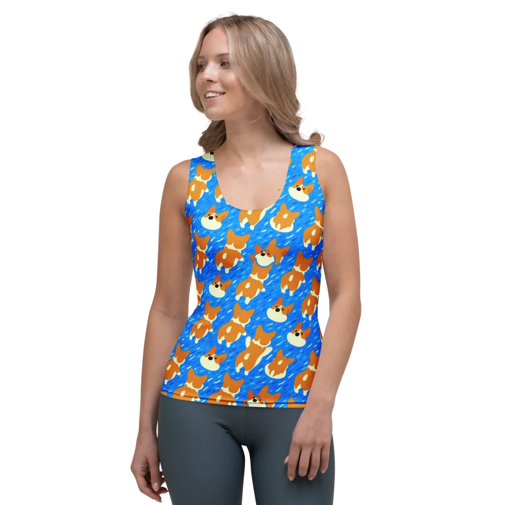 Blue Zoomies on Women's Tank Top — Front