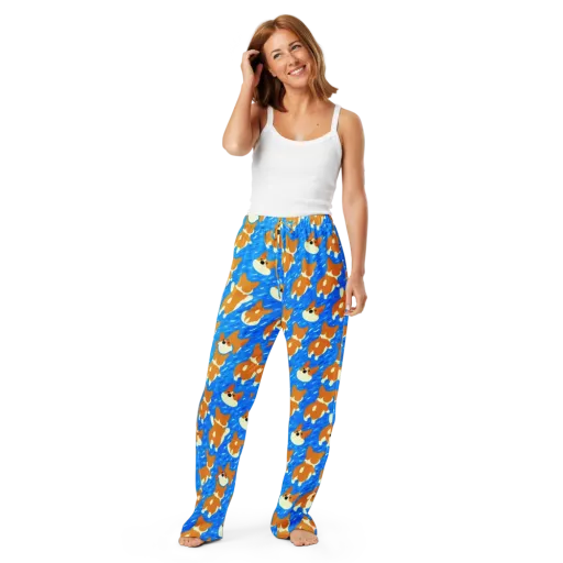 Blue Zoomies on a Women's Pajama Pants