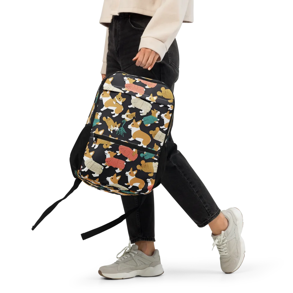 Corgi Cozy on Utility Backpack — Front