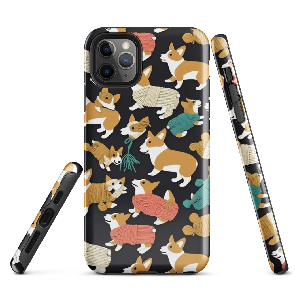 Corgi Cozy on Tough Case for iPhone® — Front