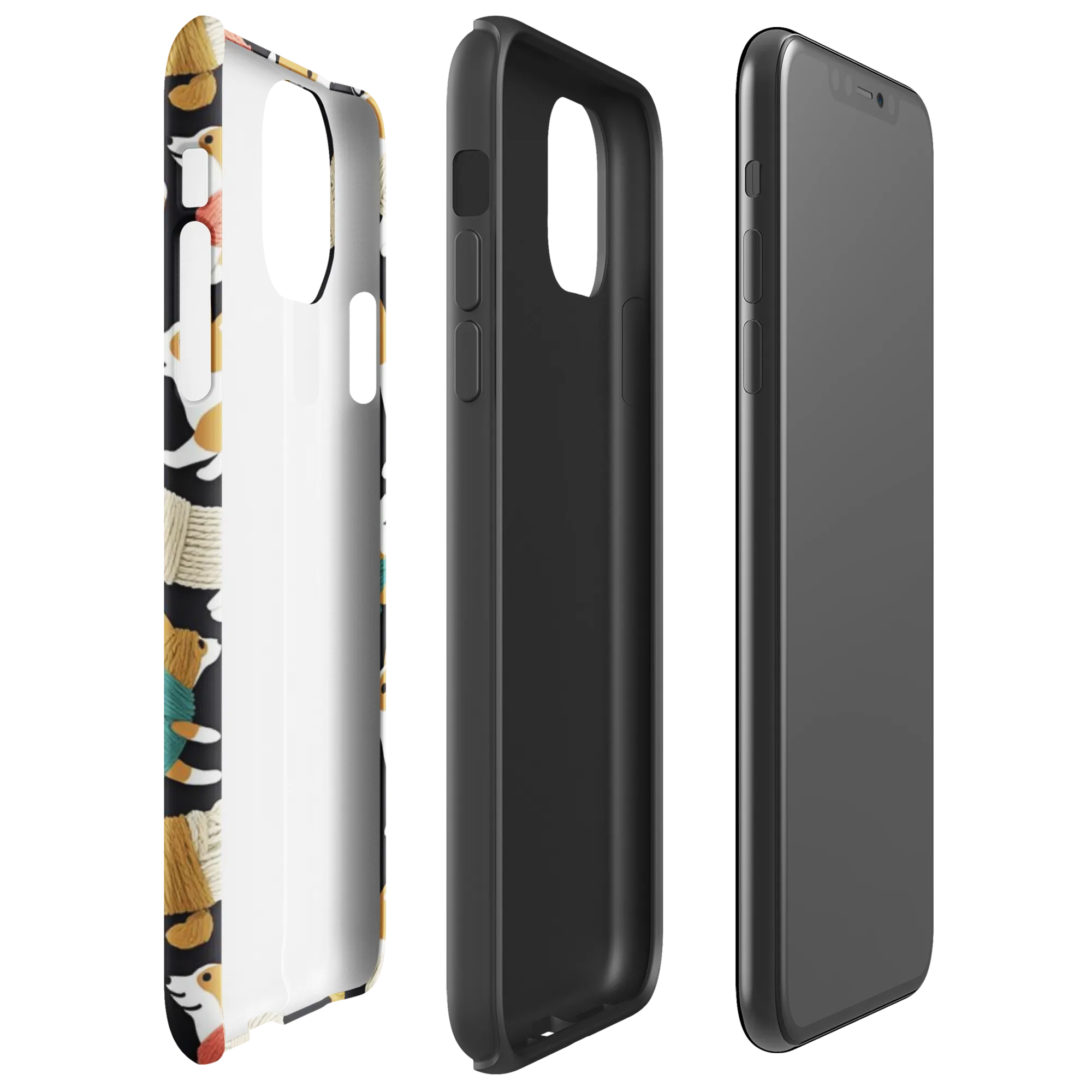 Corgi Cozy on Tough Case for iPhone® — Right