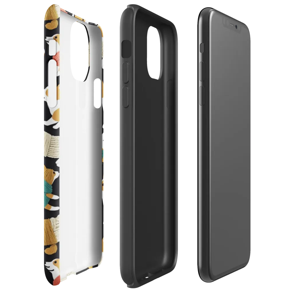 Corgi Cozy on Tough Case for iPhone® — Right