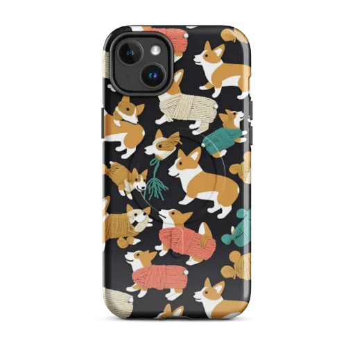 Corgi Cozy on a MagSafe Tough Case for iPhone®