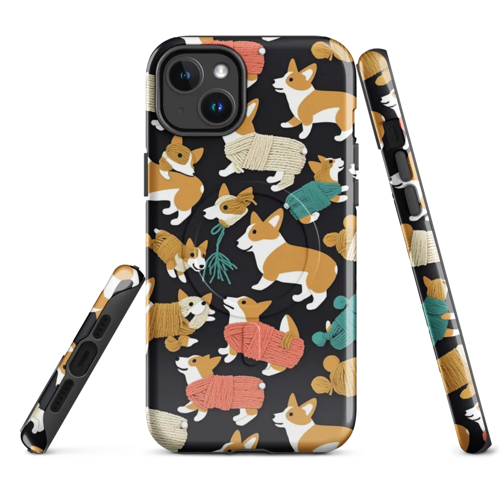 Corgi Cozy on MagSafe Tough Case for iPhone® — Front
