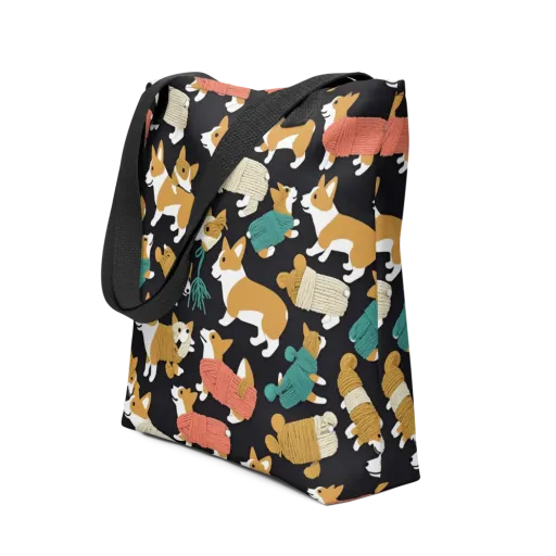 Corgi Cozy on a Tote Bag