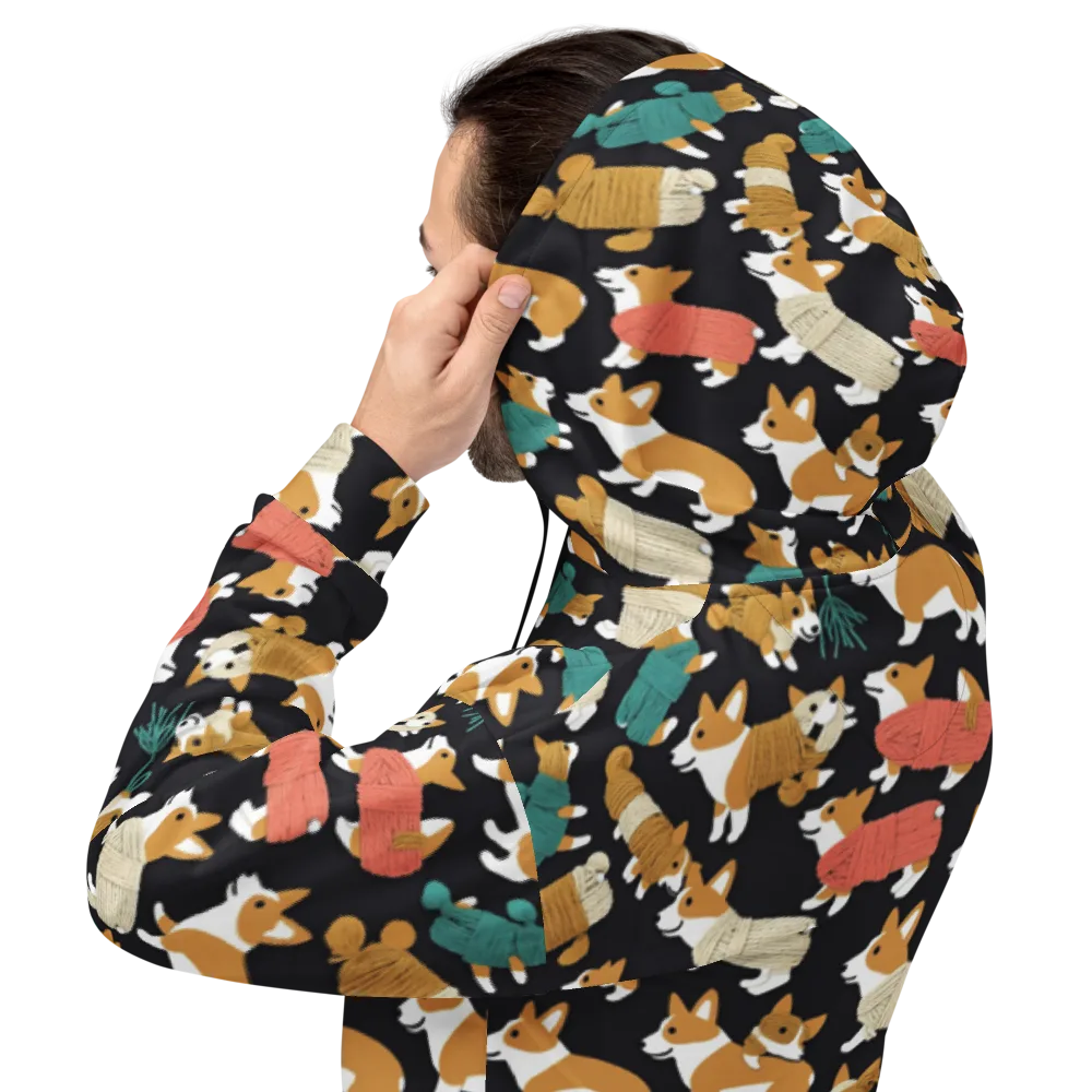 Corgi Cozy on Hoodie — Back