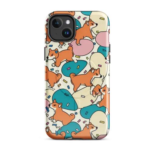 Coral Corgi Carnival on a MagSafe Tough Case for iPhone®