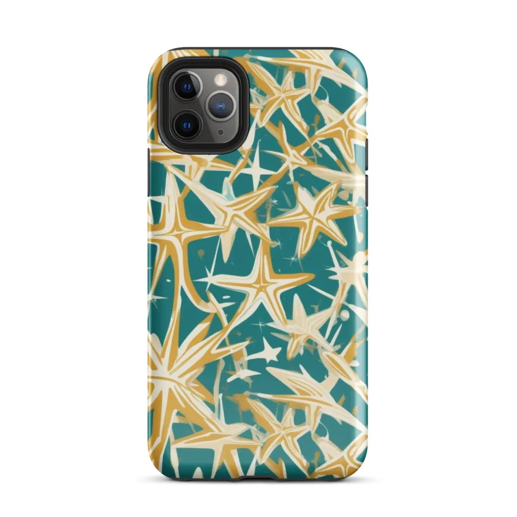 Teal Starburst on Tough Case for iPhone® — Front