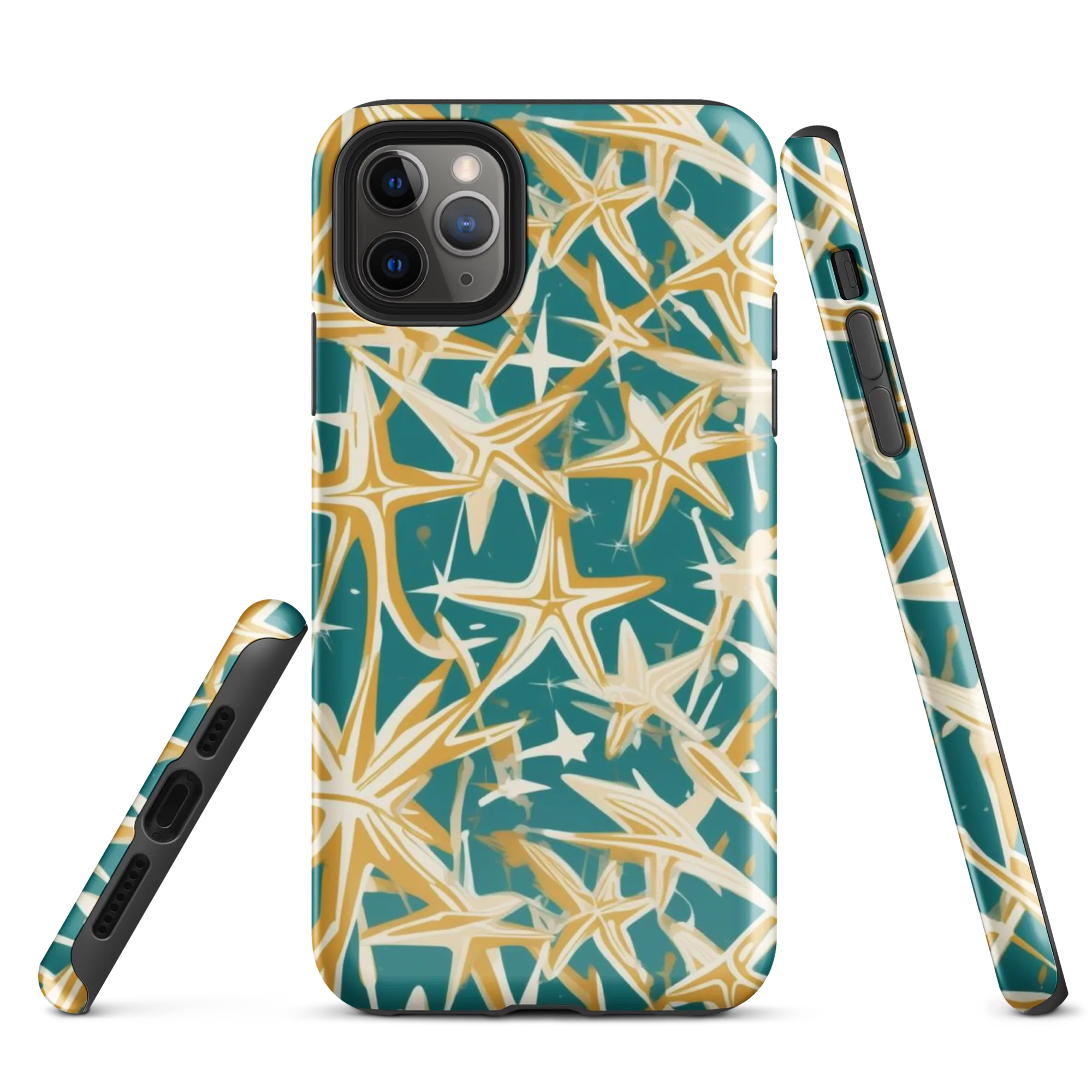 Teal Starburst on Tough Case for iPhone® — Front