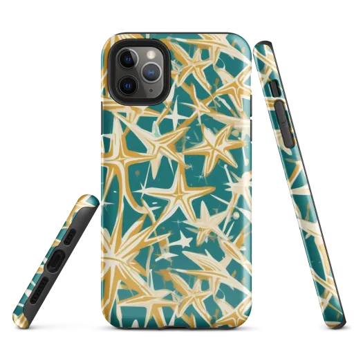 Teal Starburst on a Tough Case for iPhone®
