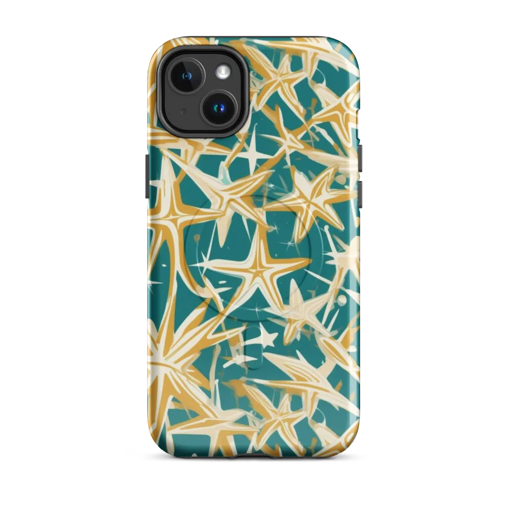 Teal Starburst on MagSafe Tough Case for iPhone® — Front