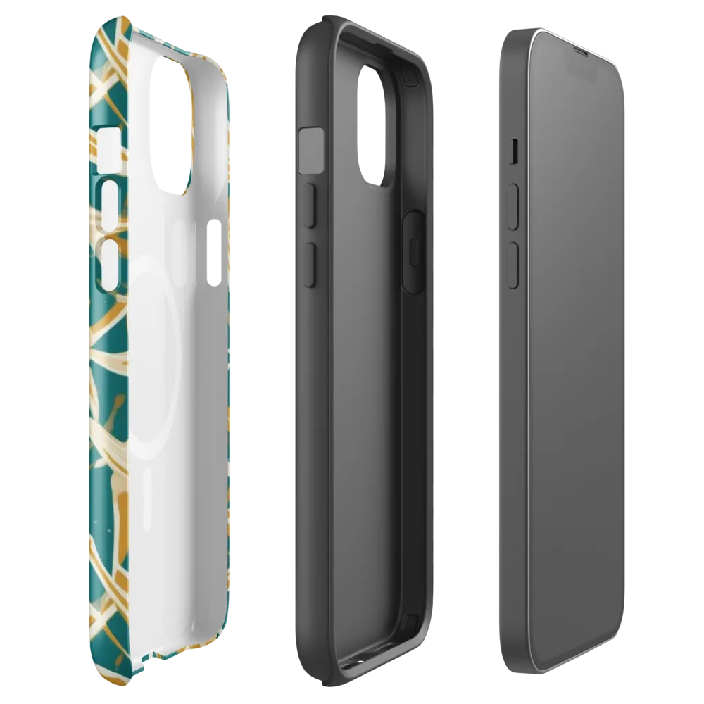 Teal Starburst on MagSafe Tough Case for iPhone® — Front