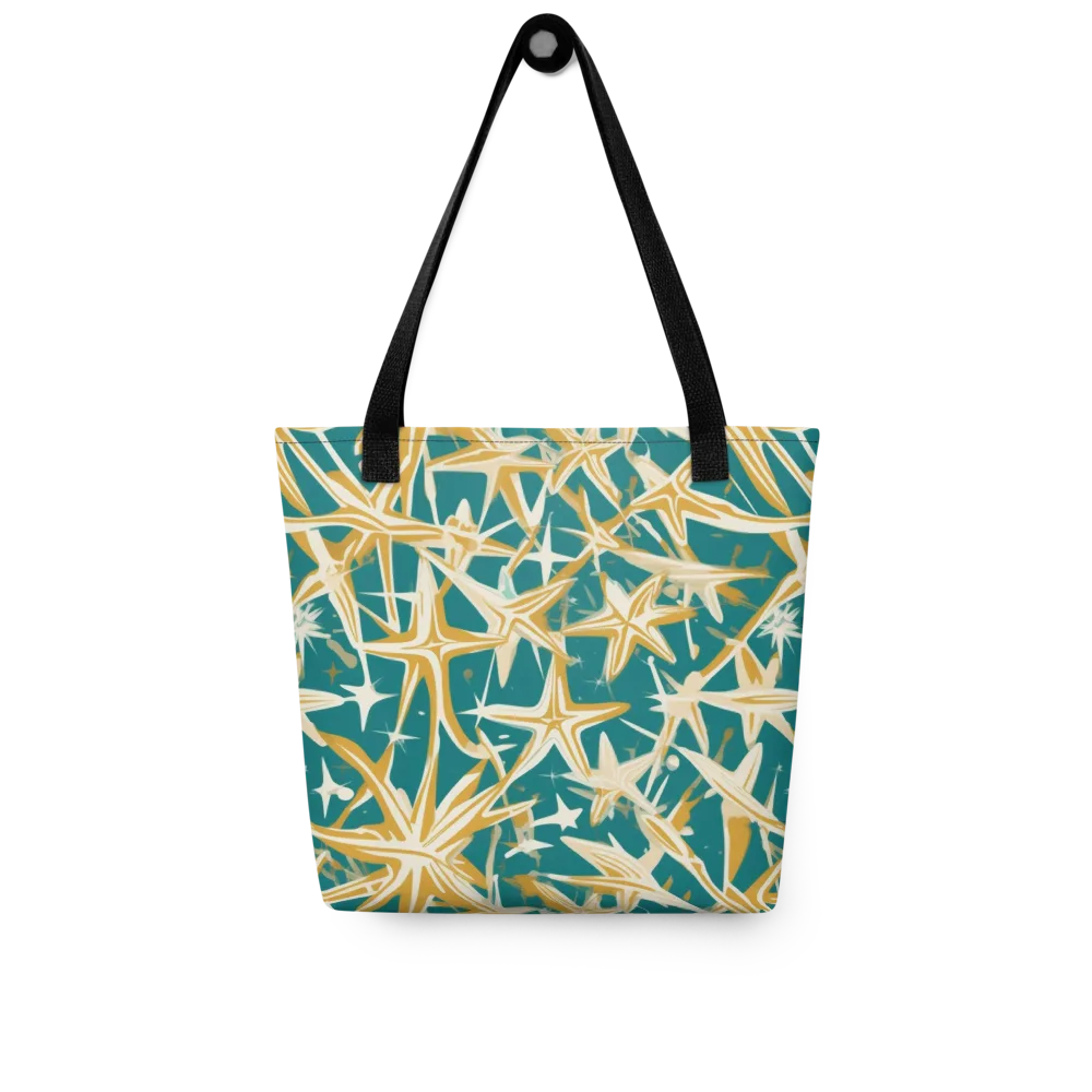 Teal Starburst on Tote Bag — Front