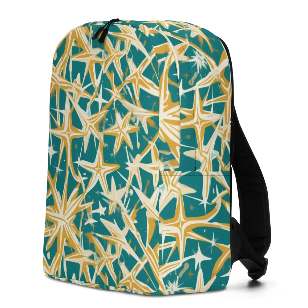 Teal Starburst on Minimalist Backpack — Left