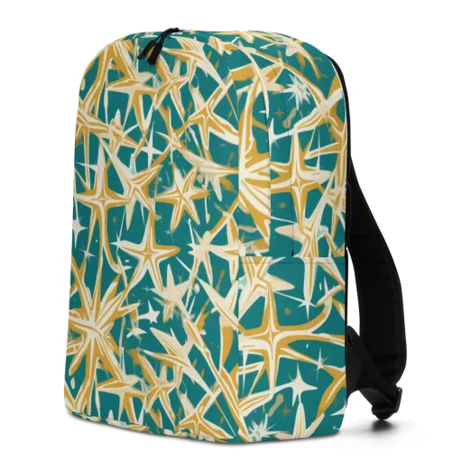 Teal Starburst on a Minimalist Backpack
