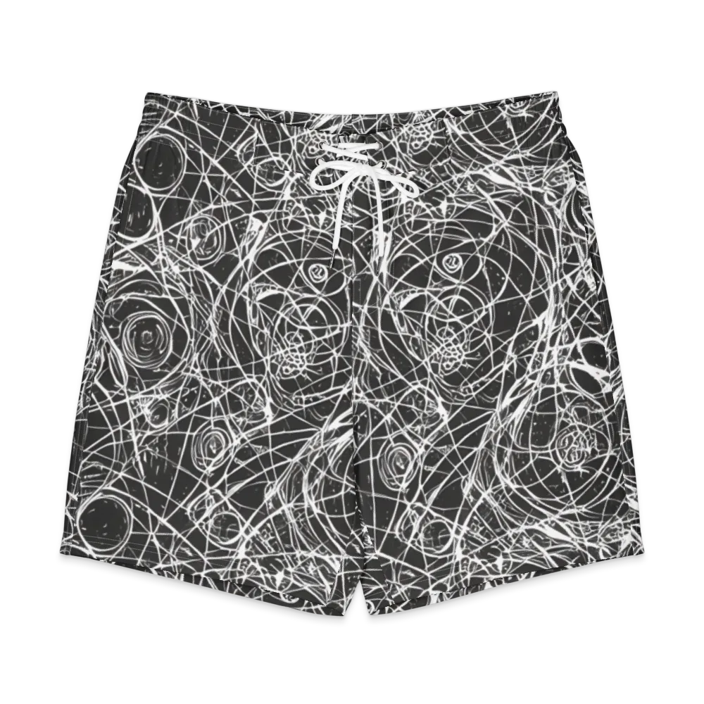 Ink Orbit on Men's Board Shorts — Front