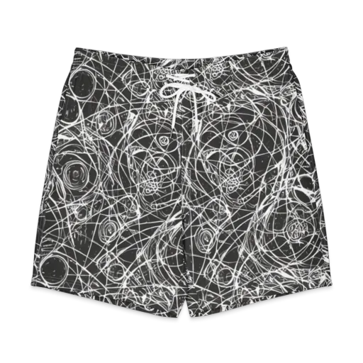 Ink Orbit on a Men's Board Shorts