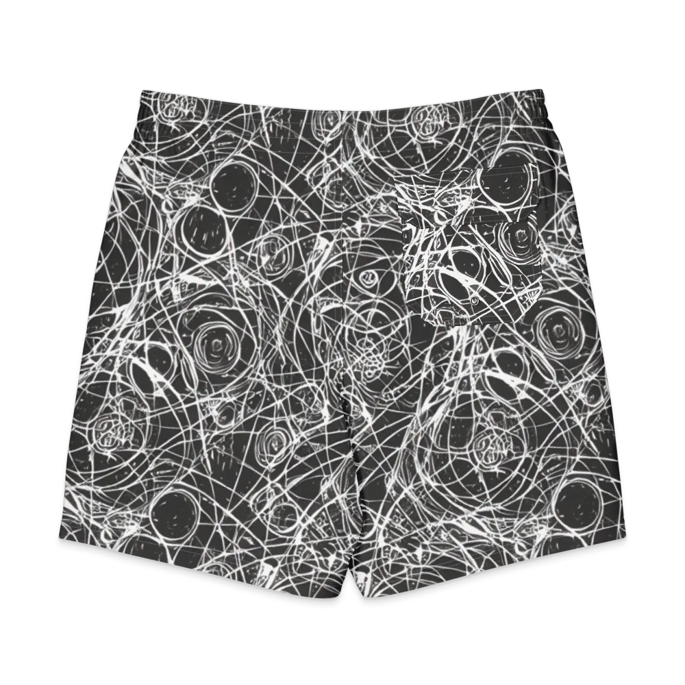 Ink Orbit on Men's Board Shorts — Back