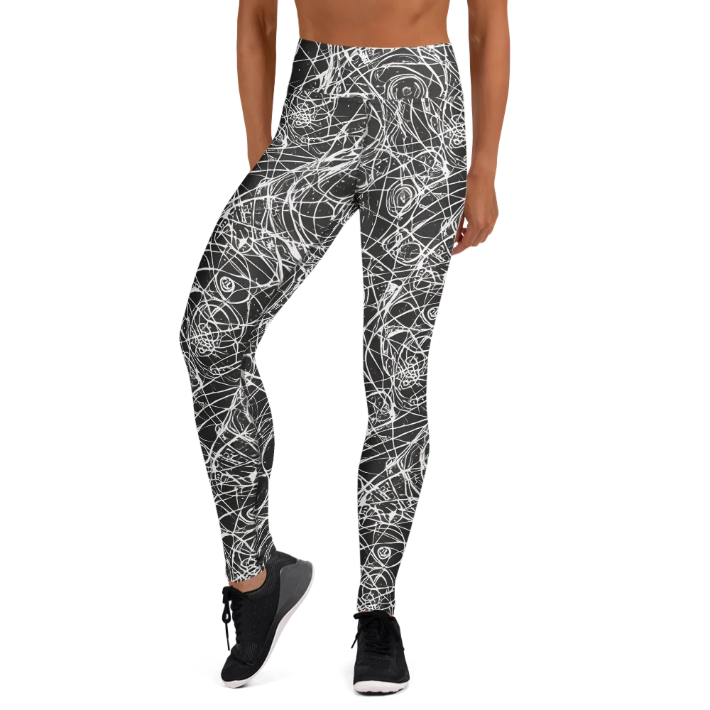 Ink Orbit on Yoga Leggings — Front