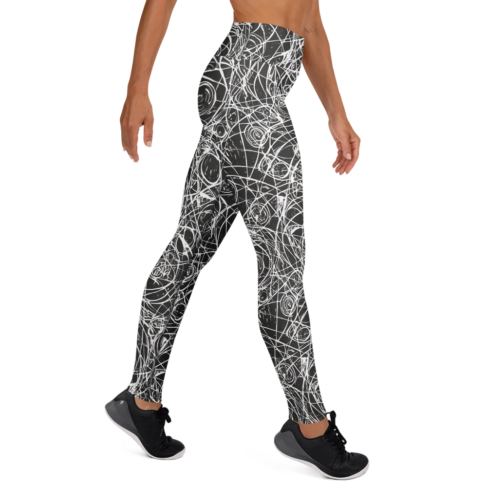 Ink Orbit on Yoga Leggings — Right