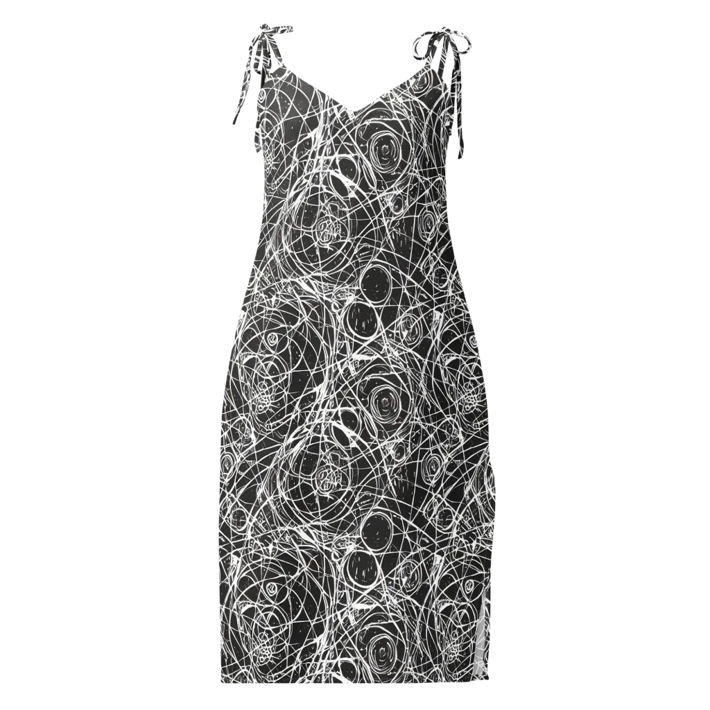 Ink Orbit on Slip Dress — Front