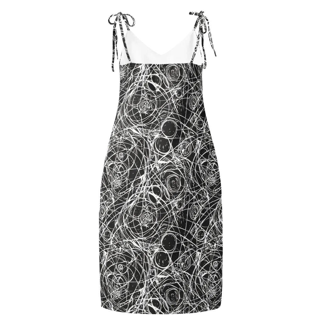 Ink Orbit on Slip Dress — Back