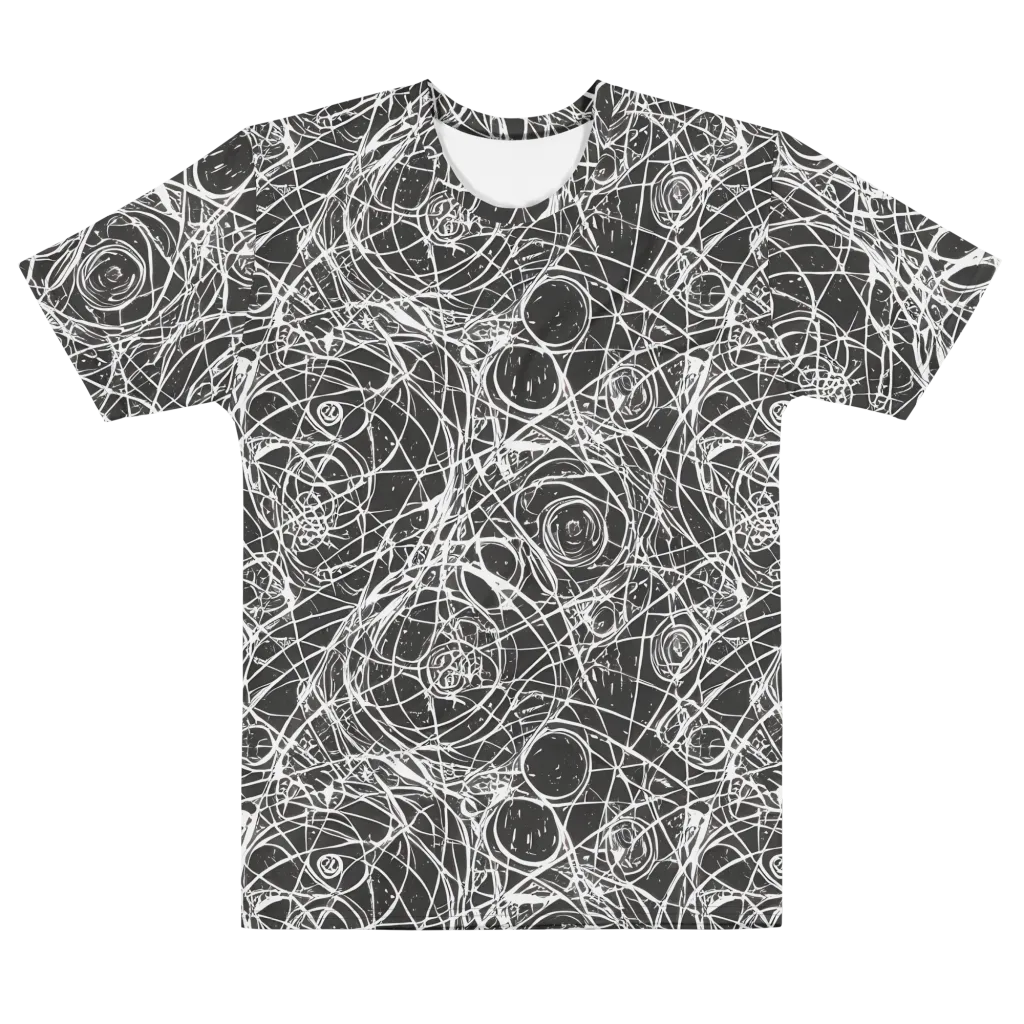 Ink Orbit on Men's Cotton Crew Neck T-Shirt — Front