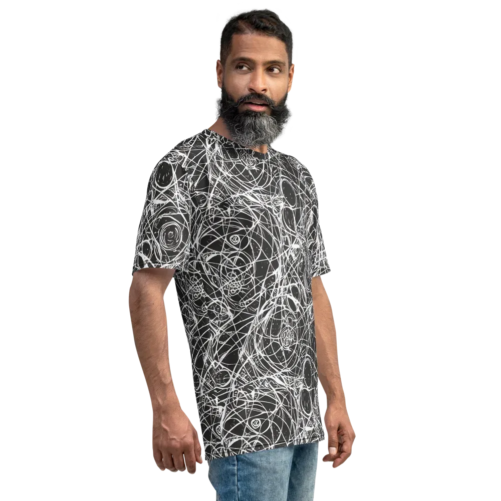 Ink Orbit on Men's Crew Neck T-Shirt — Right